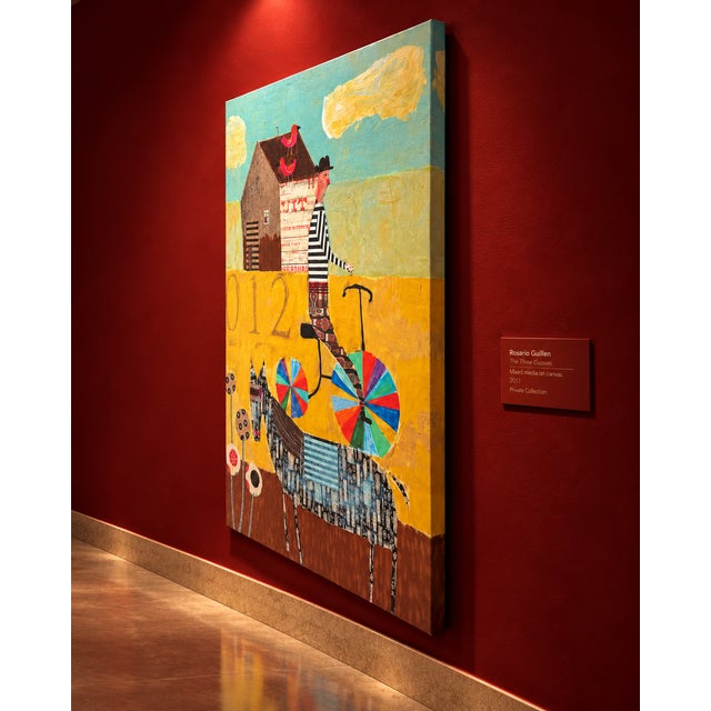 Nathaniel Mather – Bike Riding in Country Oversized Textured Canvas Artwork For Sale In Miami - Image 6 of 11