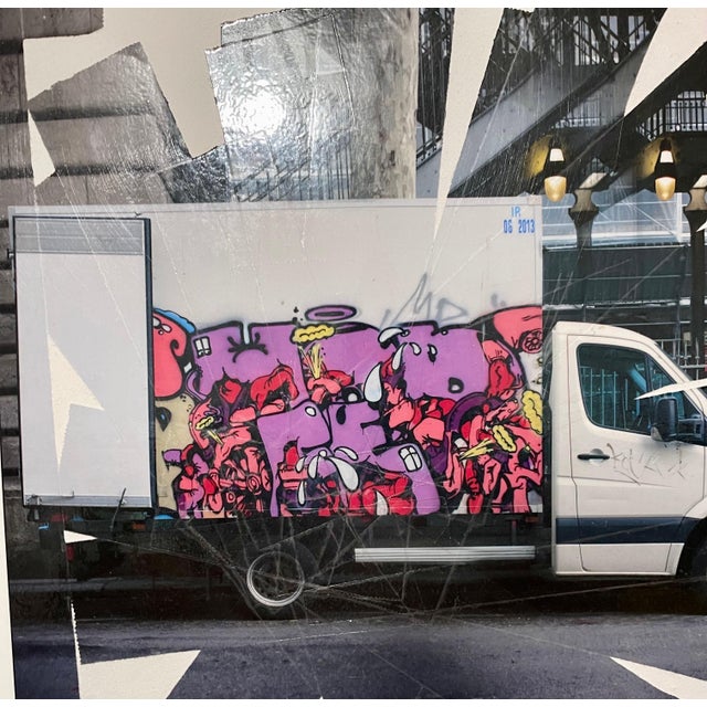 K-Narf, K-Narf Color Photo Graffiti, Adhesive Tape Altered Street Art Photograph Collage For Sale - Image 4 of 9