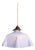 Art Deco Pendant Light in Pleated Mauve Opaline Glass, 1920s For Sale