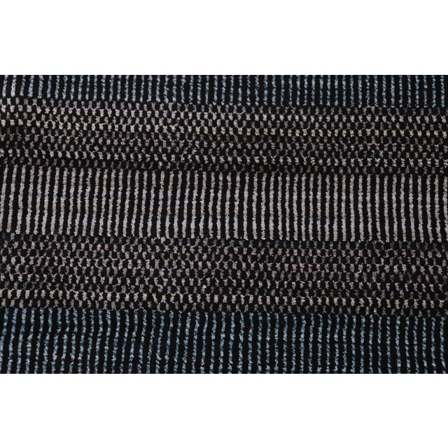 Modern Grass Kylo Black/Ivory Wool Rug - 8'4''x9'8'' For Sale - Image 4 of 7