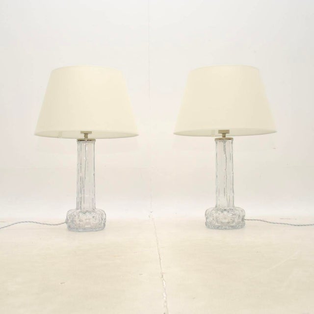 Swedish Table Lamps by Carl Fagerlund for Orrefors, 1960s, Set of 2 For Sale - Image 9 of 9