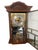 This vintage Ansonia “Gold Medallion” wall clock features a classic solid wood case with beveled glass door, ornate brass...