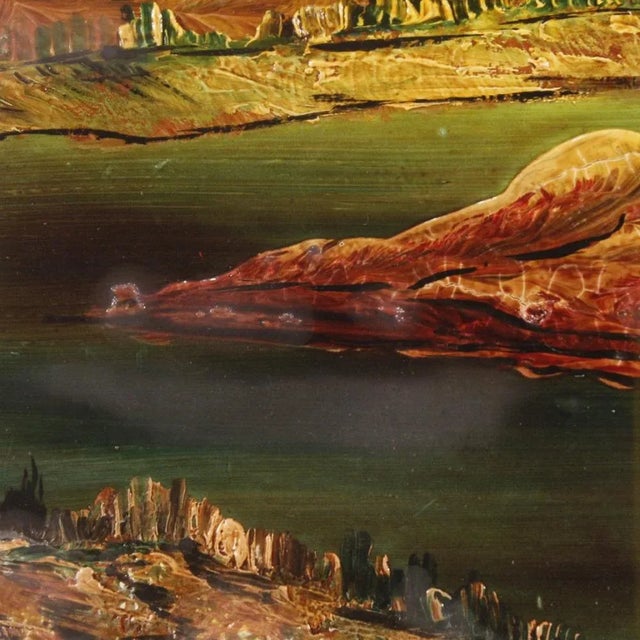 Italian Artist, Impressionist Style Landscape, 1970, Mixed Media on Cardboard, Framed For Sale - Image 10 of 13