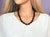 Contemporary Art Deco Style Black Onyx Beaded Necklace, Sterling Silver Clasp, 21.5" For Sale - Image 3 of 8