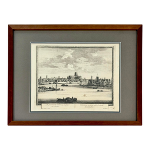 Antique c.1700 Old St Paul’s Cathedral London Engraving by Paul Schenk, Framed 12x16