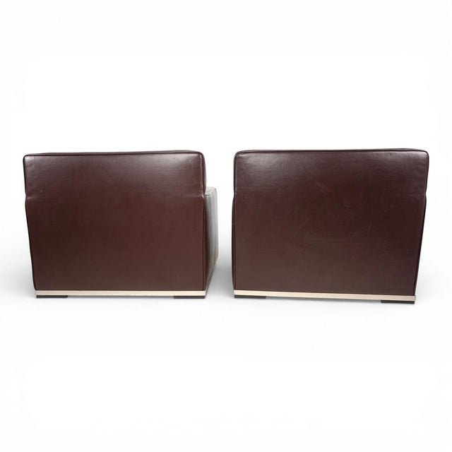 Apta Imprimatur Leather Armchairs by Antonio Citterio for B&B Italia Maxalto, 1999, Set of 2 For Sale - Image 16 of 18