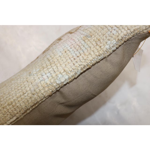 Bauhaus Beige Brown Pink Large Bolster Rug Pillow For Sale - Image 3 of 5