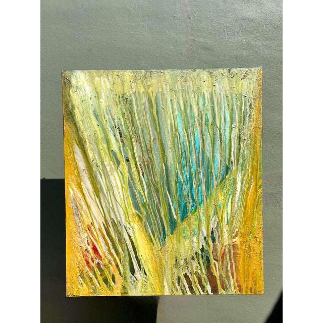 Late 20th Century Vintage Original Abstract Oil Painting on Canvas For Sale - Image 5 of 18
