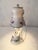 Late 20th Century Vintage Porcelain Capodimonte/Dresden Style Figural Nobel Lady Boudoir Lamp With Matching Reticulated Shade Excellent Condition For Sale - Image 5 of 14