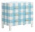 Gracious Raffia Chest - Blue Gingham For Sale