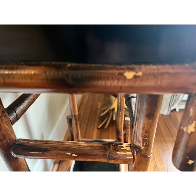 Aesthetic Movement Bamboo and Lacquer Early 20th Century Side Table For Sale - Image 11 of 12