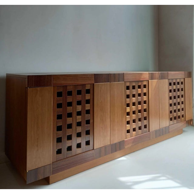 Sideboard model "Erasmo" by Ferdinando Meccani, 1972. Beautiful example of Italian design from the 1970s, this imposing...