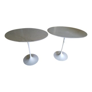 Vintage Tulip Pedestal Side Tables - A Pair For Sale