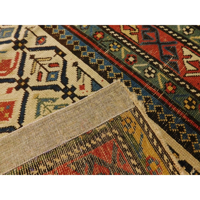 1920s Vintage Distressed Caucasian Daghestan Prayer Rug - 3'3"x 5' For Sale - Image 9 of 13
