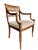 Neoclassical Vintage Hickory Chair Neoclassical Cane Back Armchair With Gilt Accents & Floral Upholstery For Sale - Image 3 of 12
