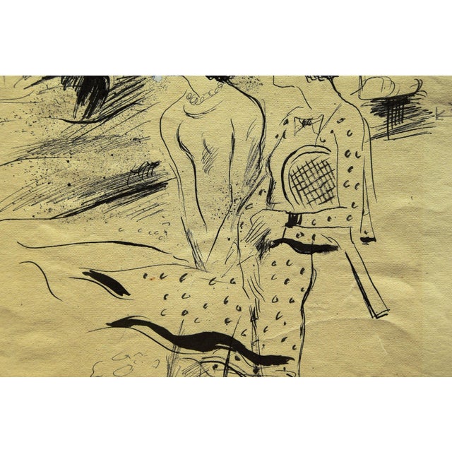 Black André Szenes, In the Storm of Time, 1920s, Ink on Paper For Sale - Image 8 of 16