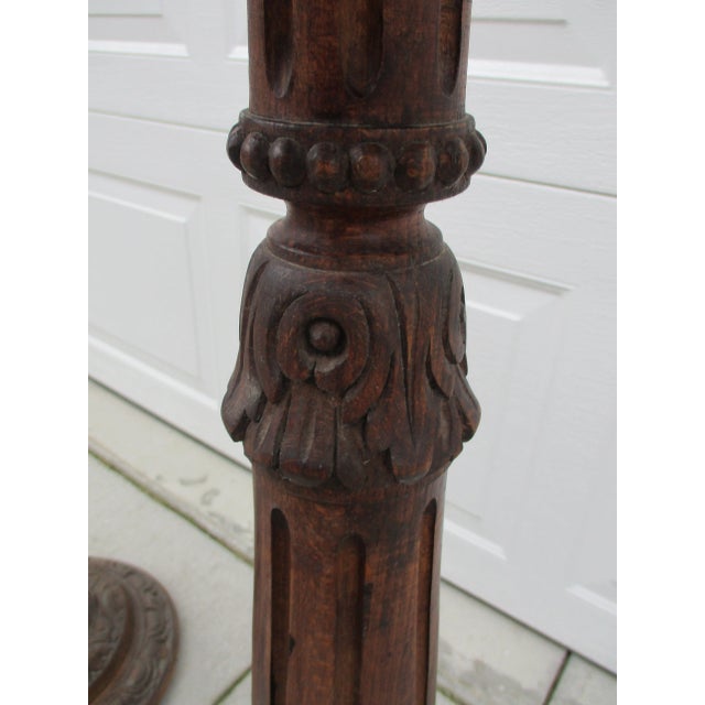 Tall Vintage Baroque Style Wooden Plant Stands or Torchieres For Sale - Image 6 of 12