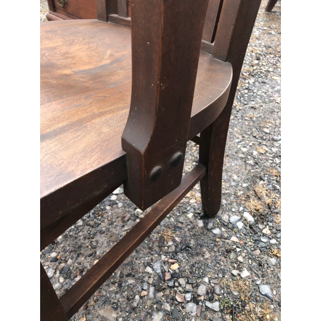 Solid Wood Vintage Bank Desk Chair For Sale - Image 9 of 10