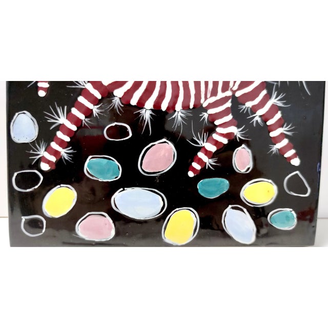 Pyriform Glazed Ceramic Plate by Otello Rosa for San Polo, Italy, 1950s For Sale - Image 10 of 12