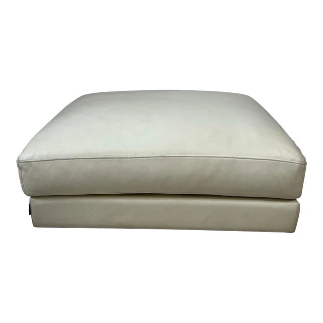 Roche Bobois Oversized Leather Ottoman For Sale