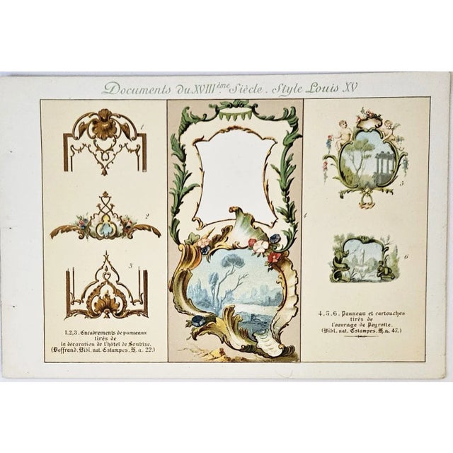 These are a set of 2 original French antique Art Nouveau design studies that date to c1900. Purchased by us in Lyon,...
