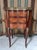 Brown 19th Century Louis XV Half Moon Commode in Marquetry and Gilt Bronze For Sale - Image 8 of 9