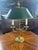 Vintage French Empire Style Brass Bouillotte Table Lamp With Green Tole Shade For Sale - Image 9 of 12