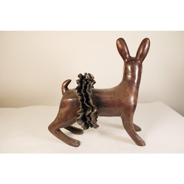 This is most adorable cast iron bunny wearing a Tutu! This is from the Phyllis Morris Showroom in Los Angeles.