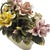 Ceramic Italian Handcrafted Porcelain Rose Basket Centerpiece – Blush & Yellow Floral Sculpture For Sale - Image 7 of 15