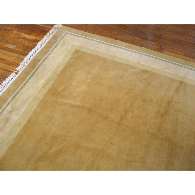 Exceptional Yellow-Green Color Background & Allover Pattern Antique Chinese Art Deco Rug For Sale In New York - Image 6 of 12