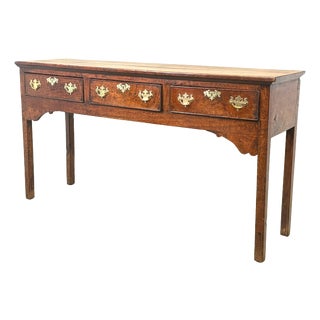 Small Antique English Oak Dresser Base, 1750 For Sale