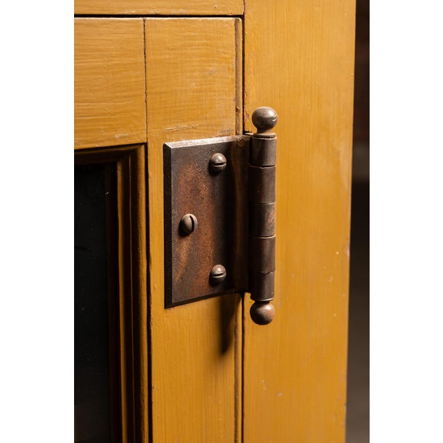 Late 19th Century Early Rustic Painted Farmhouse Cabinet For Sale - Image 10 of 11