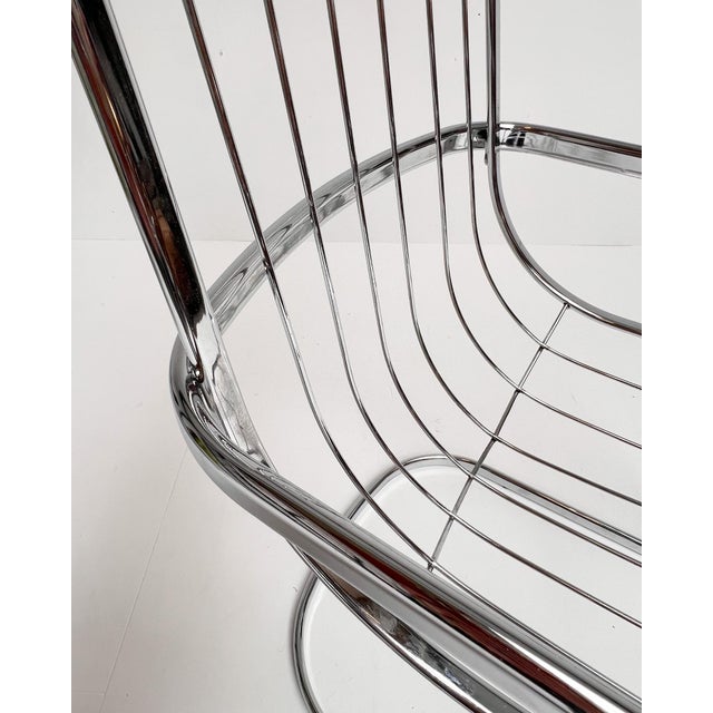 Vintage Chrome Wire Chairs by Gastone Rinaldi for Rima, 1960s, Set of 4 For Sale - Image 11 of 15