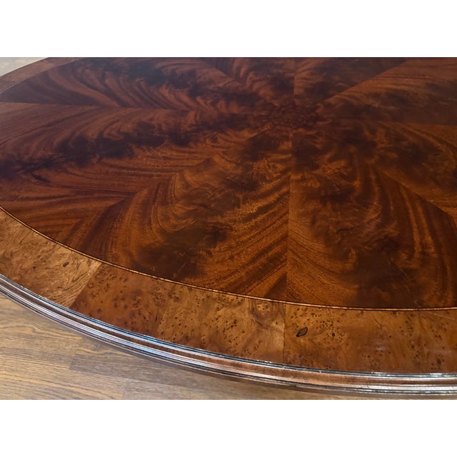 Traditional Oval Mahogany Cocktail Table by Leighton Hall - Showroom Sample For Sale - Image 12 of 14