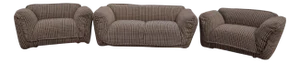 Fabric Living Room Set, 1980s, Set of 3