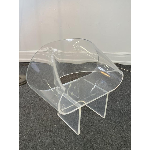 Plastic Robert Van Horn Lucite Ribbon Lounge Chair For Sale - Image 7 of 9