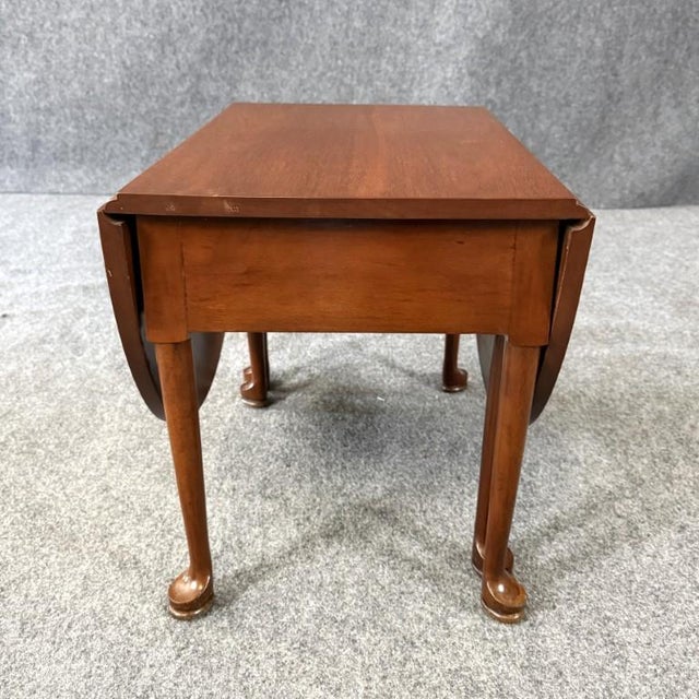 Late 20th Century Late 20th Century Norris Reproduction Diminutive Solid Mahogany Gate Leg Table For Sale - Image 5 of 17