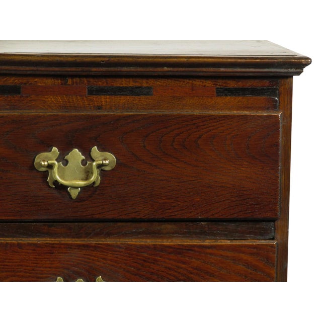 Mid 18th Century 18th-C. Georgian Oak Chest For Sale - Image 5 of 9