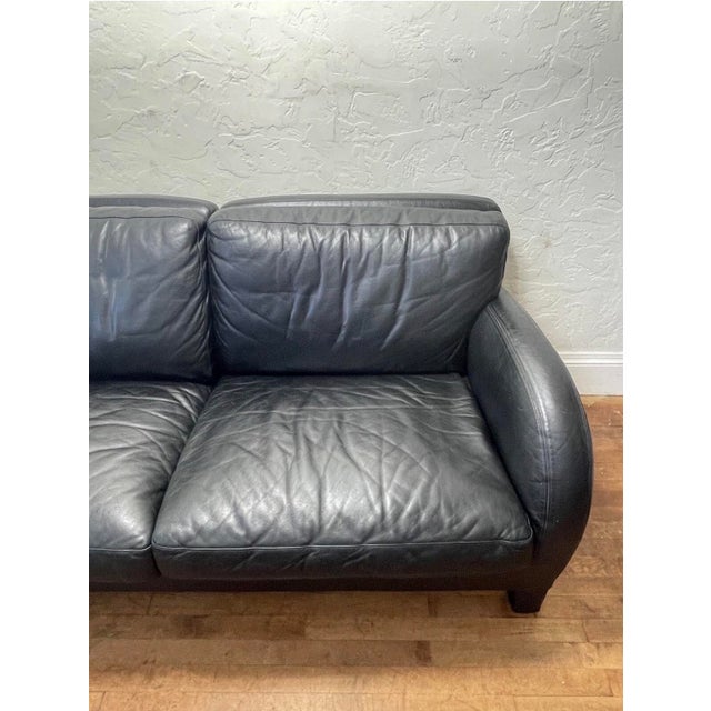 B&B italia Antonio Citterio Cina Model Loveseat in Lush Black Leather in great condition. B&B Italia selects the best...