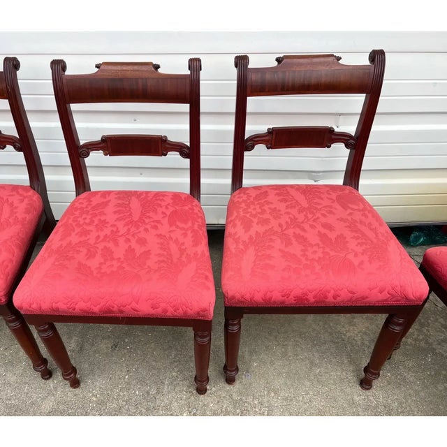 Set of 6 19th Century Mahogany English Regency Dining Chairs For Sale In Richmond - Image 6 of 10