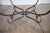 French Mid-Century Coffee or Low Table With Wrought Iron Base and Glass Top For Sale - Image 9 of 11