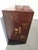 Vintage Chinese Asian Burgundy Lacquer Floral Chinoiserie Cabinet ~ Side Table For Sale - Image 9 of 17