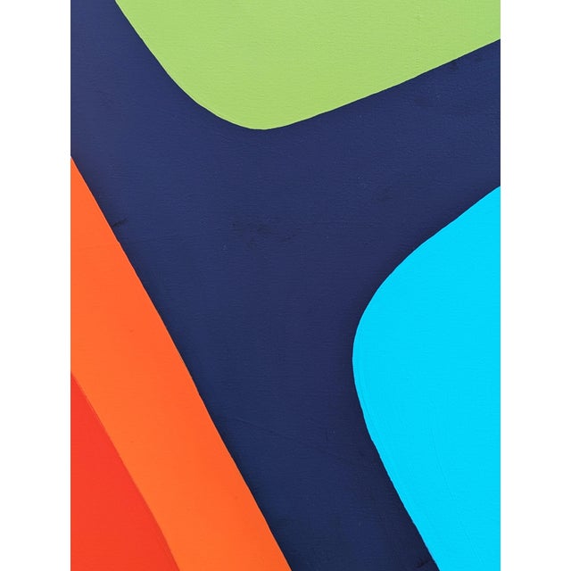 Pink Holland Geibel "Can't Stand Still" Contemporary Pink, Blue, Green, & Orange Hard-Edge Abstract, 2025 For Sale - Image 8 of 10