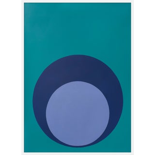 Large “Double Dot in Blues” Print by Stephanie Henderson, 36” X 50”