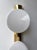 Contemporary Pair of White Murano Glass and Brass Sconces, Italy - a Pair For Sale - Image 13 of 15