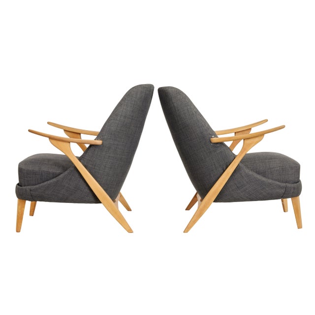 Gray Set of Mid-Century Modern Chairs by Svante Skogh for Seffle Mobelfabrik, 1960 For Sale - Image 8 of 10