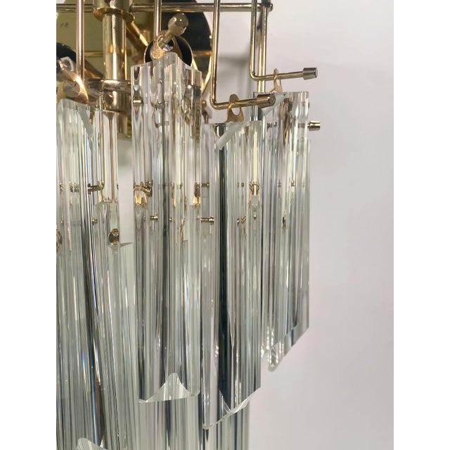 Vintage Italian Transparent Murano Glass Wall Sconces by Paolo Venini, 1960s, Set of 2 For Sale - Image 4 of 6