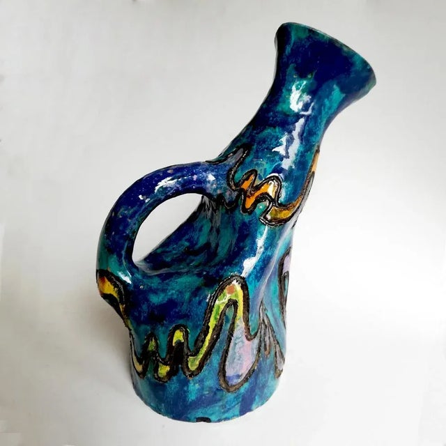 1950s Mid-Century Italian Ceramic Vase by Bedin Lina, 1956 For Sale - Image 5 of 7