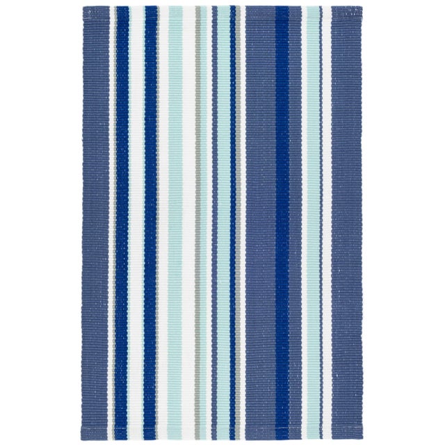 Dash & Albert Dash & Albert by Annie Selke Skyler Stripe Indoor/Outdoor Rug, 2'6" x 8' For Sale - Image 4 of 4
