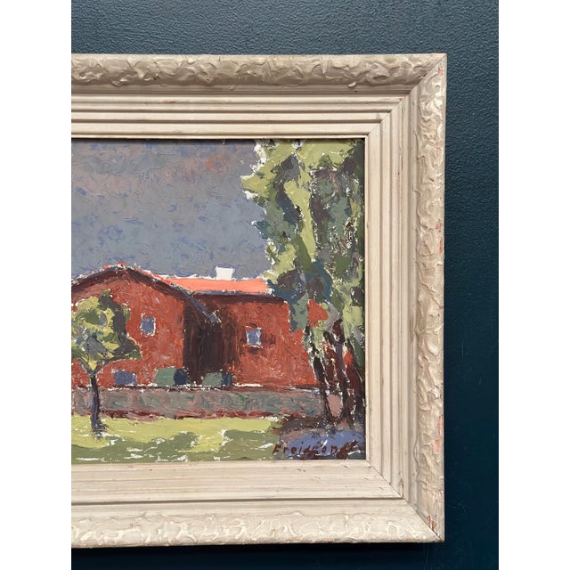 E. Freidland, Gult Hus, 1950s, Oil on Panel, Framed For Sale - Image 4 of 14
